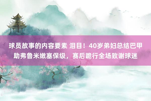 球员故事的内容要素 泪目！40岁弟妇总结巴甲助弗鲁米嫩塞保级，赛后跪行全场致谢球迷