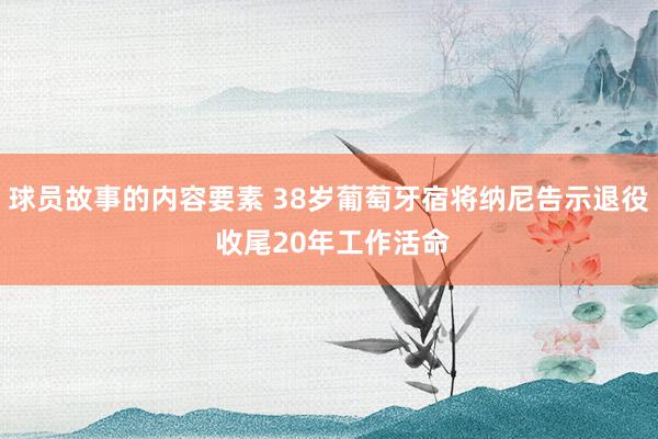 球员故事的内容要素 38岁葡萄牙宿将纳尼告示退役 收尾20年工作活命